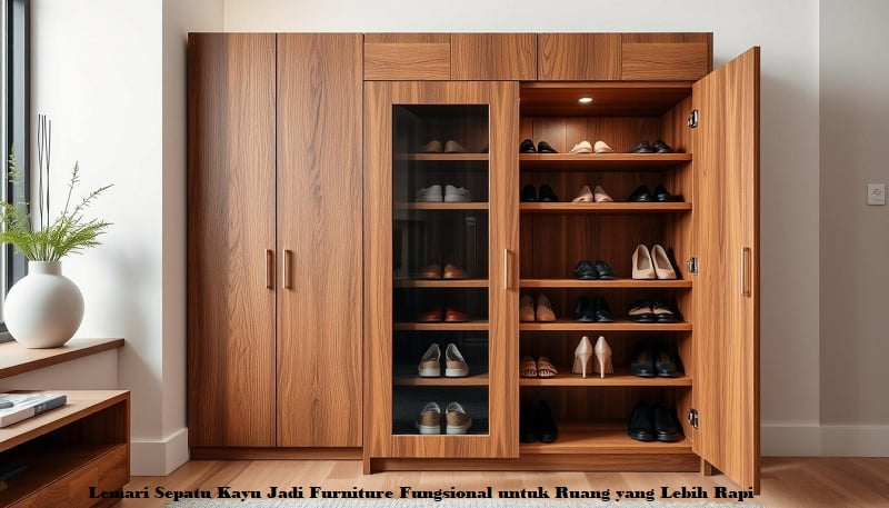 Lemari Sepatu Kayu